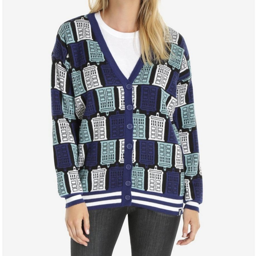 Doctor Who - Tardis Pattern Cardigan - Size M